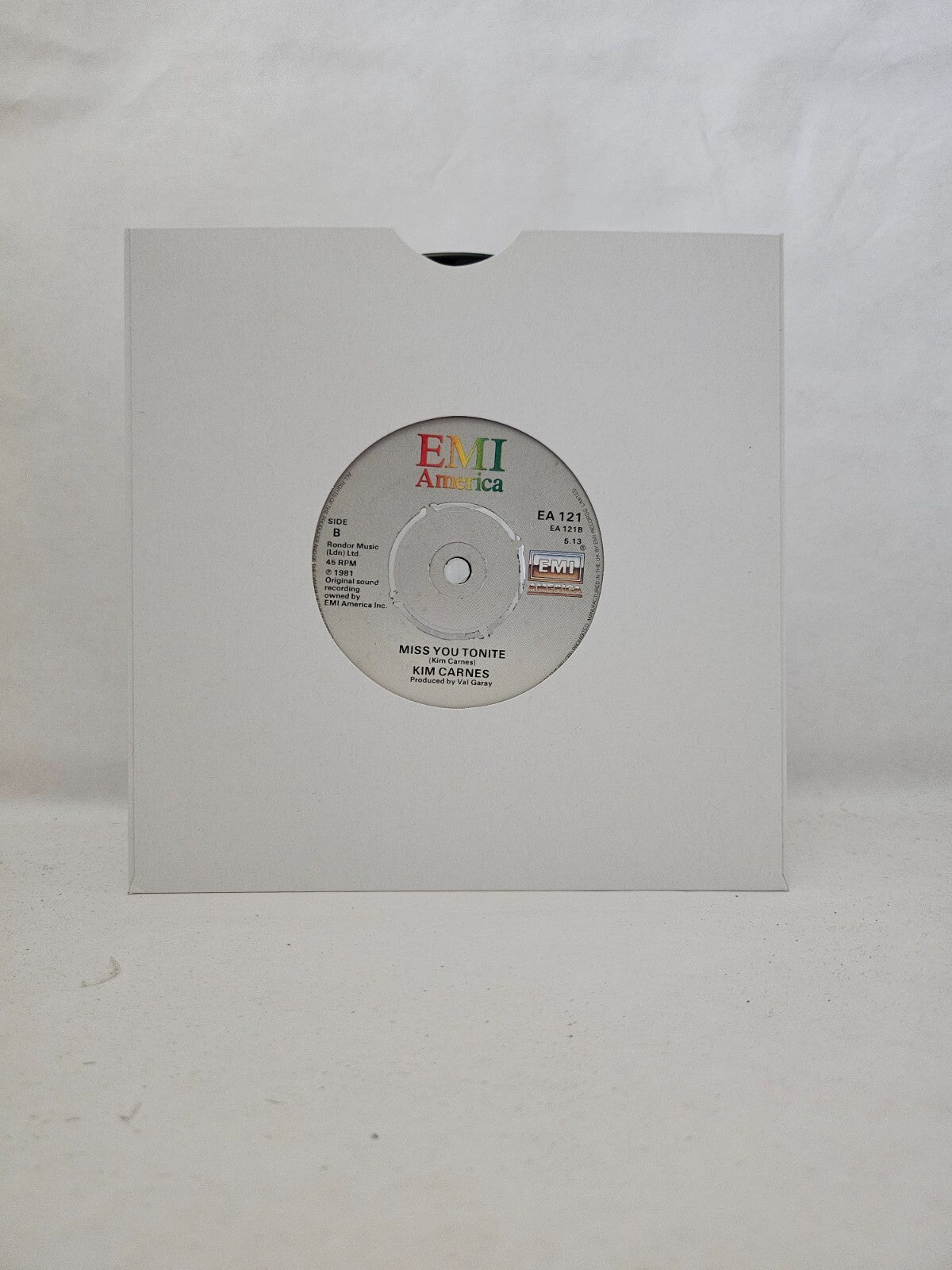 Kim Carnes - Betty David Eyes / Miss You Tonite - 7 inch Vinyl Record