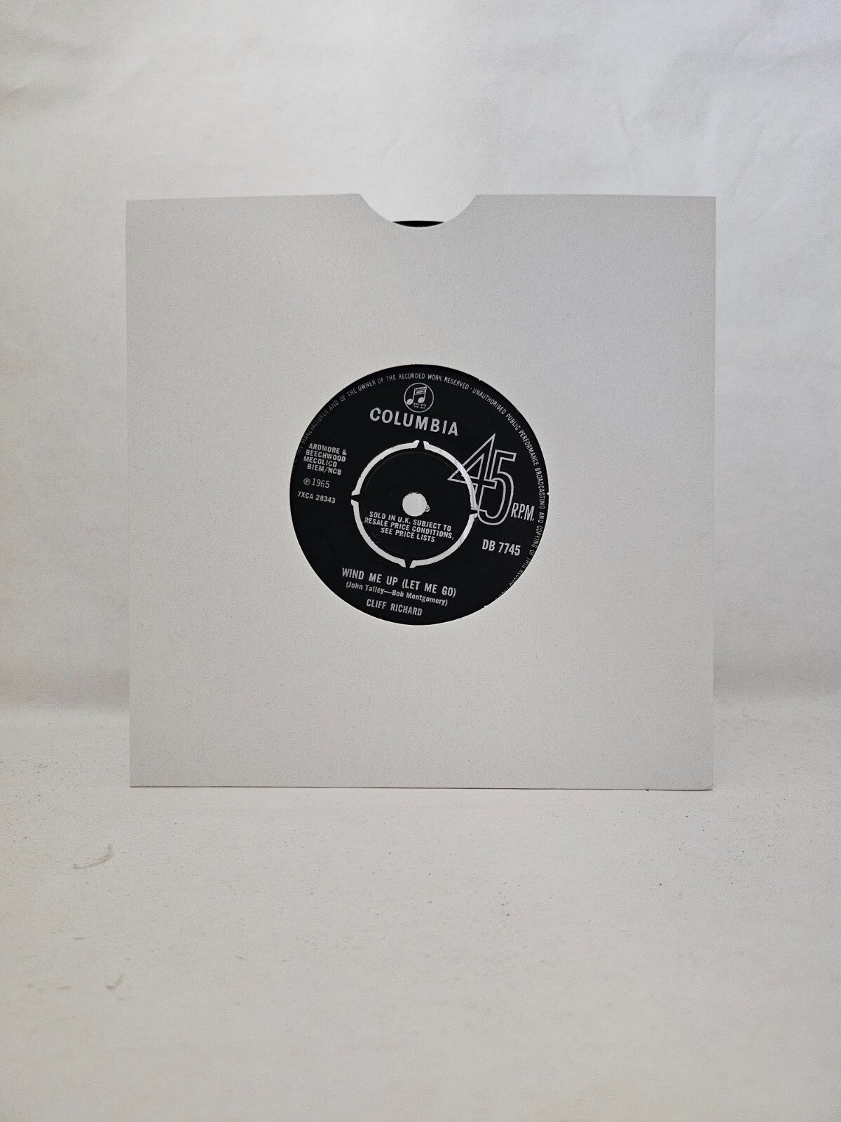 Cliff Richard And The Shadows - The Night / Wind Me Up - 7 Inch Vinyl Record