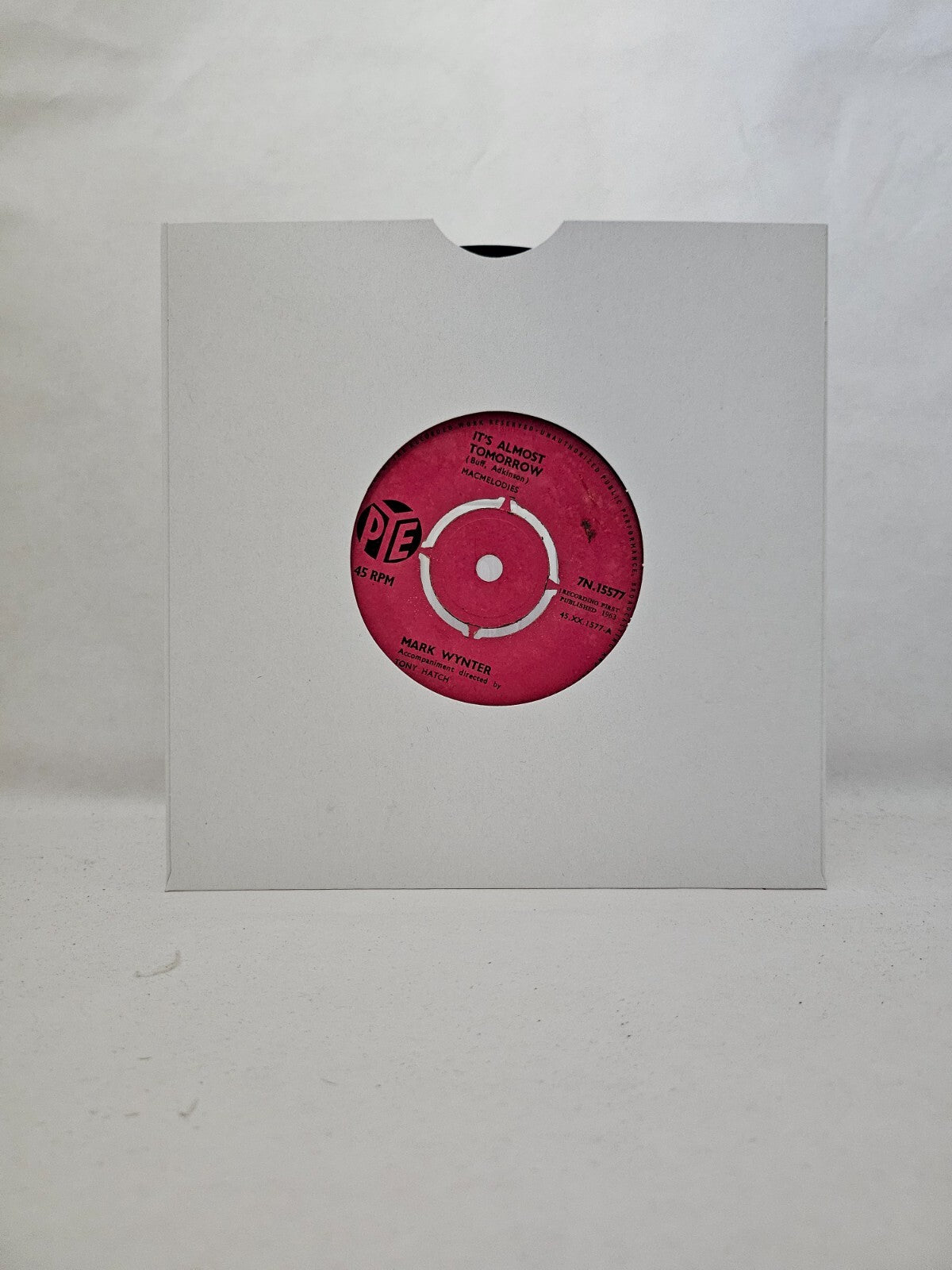 Mark Wynter - Music To Midnight / It's Almost Tomorrow - 7 Inch Vinyl Record