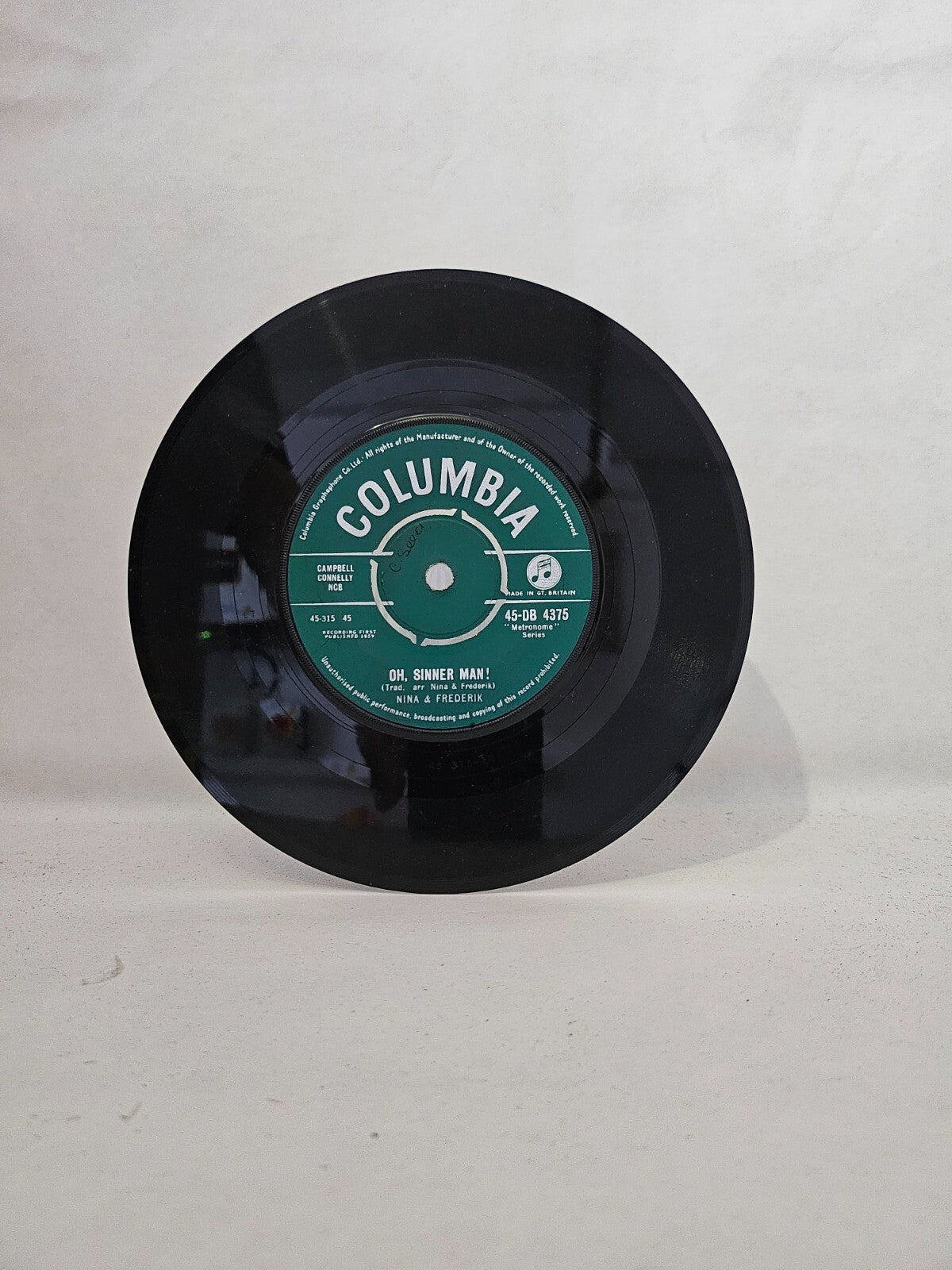 Nina And Frederick - Oh Sinner Man / Mary's Boy Child - 7 inch Vinyl Record